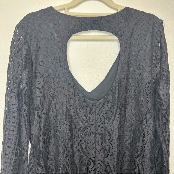 NWT Society Girl Lace Woven Black Dress Size Large - Picture 7 of 10